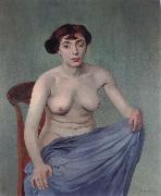 Felix Vallotton Torso with blue cloth china oil painting artist